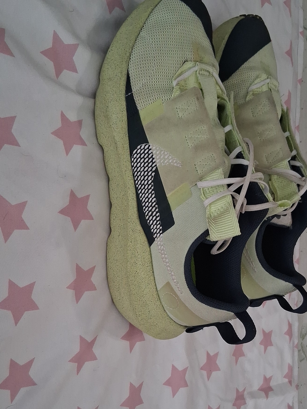 Nike Crater Impact Kids Sneakers in Light Green and Navy Blue